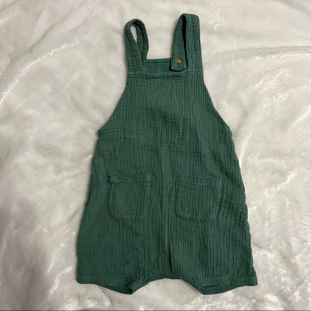 Zara Baby 3-4 Years Unisex Boys Girls Cotton Gauze Teal Green Romper 3T 4T - Picture 1 of 8